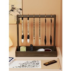 [오리엔탈 데스크] 고가구장식 옛날가구 약장가구 붓 보관, 4. 6개 걸이 원목