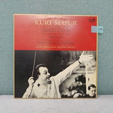 [중고 수입 클래식 LP] KURT MASUR 쿠르트 마주어 -멘델스존 심포니- LP음반