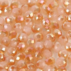 크리스탈 유리 론델컷 론델 비즈 2mm 그라데이션 AB, 1세트, F0281. 코랄로즈