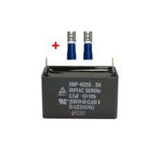 대동 모터기동콘덴서 0.5-3.5 uF 대동사각수지 선풍기등, DMF-45255 2.5 uf(450VAC), 1개