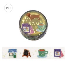 BGM 透明膠帶 PET膠帶 幸運款, 1個, 透明, 小日子 CDG018