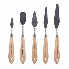 Gracian 不鏽鋼油畫刮刀 美術調色刀 繪畫工具 5件組, 1套裝