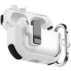 NUART 防丟磁吸鎖扣防摔耳機殼, AirPods Pro 2/AirPods Pro, 白色, 1個