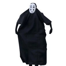 Stupid 男性用 無臉男 萬聖節 Cosplay 3件 全套組, 1套, 黑色 + 白色