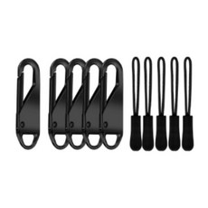 아시룸 셀프수선 만능 지퍼 고리 지퍼끈, 1개, 블랙