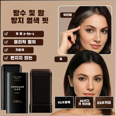 출고명 뉴 헤어 스타일링 봉+일회용 컬러 스틱 검은색 임시 헤어커버 빗 컴팩트/셀프 백발커버 즉각적인 검은색 효과, 스틱 다크브라운