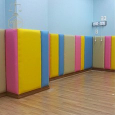 (방염)벽쿠션매트 스펙트럼형 200X1000MMX35MM 벽매트 안전매트 어린이집벽배트 쿠션벽매트, 오렌지, 1개