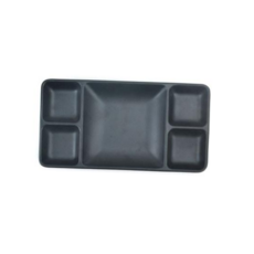 찬기 퓨전 흑색무지 5절 멜라민 사각접시, 본상품