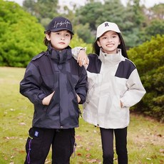 WEEK PROTECTION 兒童三合一衝鋒衣 防寒保暖滑雪外套 男童女童親子款 迷彩象牙白