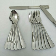 不鏽鋼湯匙叉子組：316不鏽鋼湯匙、叉子、304奶油刀、甜品匙、水果叉，18/10刻印，多功能餐具組合, 甜品叉18/10材質, 1個