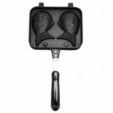 가정용 2구 붕어빵틀 붕어빵프라이팬 붕어빵뒤집는팬 붕어빵만들기 붕어빵펜 미니붕어빵틀, 1개, 18cm