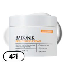 바도닉 약국 기미 잡티 제거 크림 트라넥삼산 100% 정품 1위 흑자 기미크림, 4개, 90ml