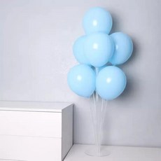 블루 스탠딩 디지털 풍선 펄 생일 사진 촬영 돌잔치 장식, 1개, 2. Light blue latex balloon ta