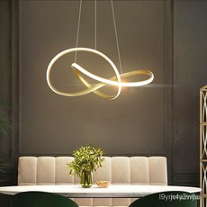 繁星燈飾 三葉草北歐LED吊燈 餐吊燈 餐廳吊燈 餐桌吊燈 客廳燈 廚房燈 臥室燈, 極簡羽白-三色變光,100cm