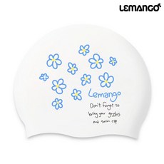 르망고 Blue daisy 수영모 4198, 화이트, 1개