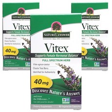 NATURE'S ANSWER 聖潔莓保健膠囊 40mg, 90顆, 3罐