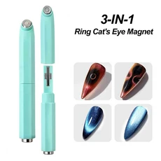  3-in-1 더블 원형 홀 캣아이 마그넷 스틱 3D 블랙 홀로우 대각선 효과 캣아이 마그네틱 펜 DIY 살롱 매니, 06 TB124-2