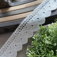 프렌치홈 모네 면 레이스, 2개, 화이트, 260cm