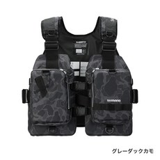 SHIMANO 20 VF-068T 輕量釣魚救生衣 路亞救生衣, 黑迷彩