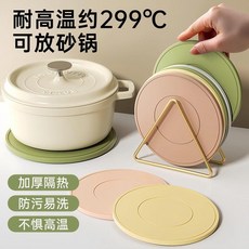 隔熱墊 硅膠隔熱墊 硅膠加厚防滑餐桌墊耐高溫防燙杯墊鍋墊碗墊子, 1個, 普通硅膠 16cm隔熱墊1個 淺灰, 淺灰