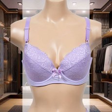 빅사이즈 레이스 중앙리본 몰드 C컵브라 데일리 여름 언더웨어 흡습속건 스포츠 홈웨어