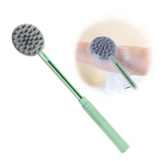 샤워용 조절 가능한 실리콘 백 스크러버 1개 25.4-40.6cm(10-16인치) 확장 가능한 샤워 백 스크러버 풍부한 폼용 목욕용 바디 각질 제거제, 샤워용 조절 가능한 실리콘 백 스크러버 1개, 25.4