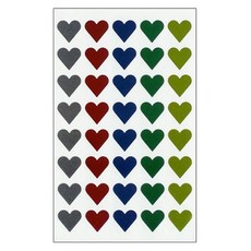 하트스티커 313-7 13X14mm 7매 5색혼합 khm+336Ea