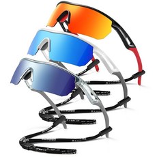 Vcarsian 편광 아동용 선글라스 청소년 야구 소프트볼 사이클링 스포츠 선글라스 남아 여아 UV400 보호 고글 A2-그린+블루+레드+블루핑크+화이트 단일 사이즈, Black Red+white+transparent Bl