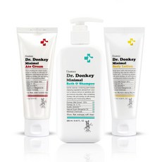 닥터동키 미니멀 아토크림 100g 바디로션 100ml 바스앤샴푸 250ml 혼합세트, 1세트
