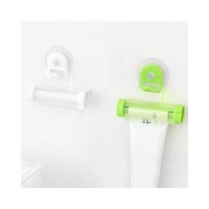 흡착식 튜브링거 치약 짜개 욕실 벽부착 반자동 압출 잔여량 제로, 1개, 노랑 DC003404