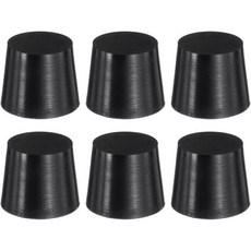 uxcell 6개 실리콘 고무 테이퍼 플러그 13mm에서 18mm 사이의 고온 고체 고무 스토퍼 구멍 플러그 분사 코팅 도장 보호용 실리콘 플러그 검은색 25mm, 25mm to 31mm