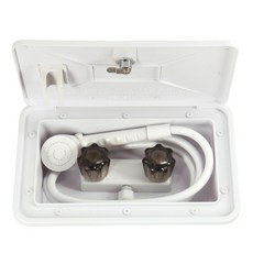 냉수 간이샤워실 휴대용 설치 캠핑카 블랙 수전 냉온수 블랙 샤워 박스 1개 블랙 샤워 박스, 04.블랙B