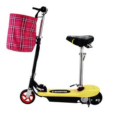 廠家直銷 限時下殺 電動滑板車 成人兩輪滑板車 電動折疊滑板車 迷你摺疊24V電動滑板車 成人便攜鉛酸電池代步自行車, 黃-送前置置物籃, 1個