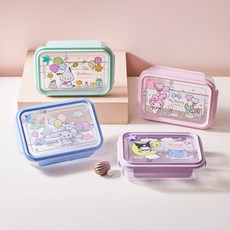 락앤락 산리오캐릭터즈 세칸 나눔 클리어 도시락, 마이멜로디_핑크(LCB503LPIK_SR)
