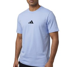 아디다스 남성 면 반팔티 데일리 라운드넥 티셔츠 3바 자수로고 기본 반소매 산책 일상 스포츠웨어 운동복 상의