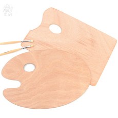 만무리 미술용 우드 팔레트 유화 아크릴 전용 예술도구 정리용품, 사각 - 소