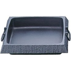 【平安】日本 IWACHU 岩鑄 IH 壽喜燒 鑄鐵鍋 南部鐵器 雙耳角型石庭烤盤 烤肉盤 27cm 大, 1個, 27公分