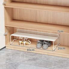 鞋架省空間鞋子收納神器簡約收納盒鞋櫃內分層隔板裝放鞋箱收納架, 1個, 鞋櫃傾斜架【網狀款】小號:黑色