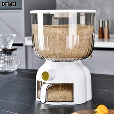 DFMEI 按壓計量米桶家用防蟲防潮儲米箱密封式米缸裝大米的罐收納盒10kg, 1個, 5kg