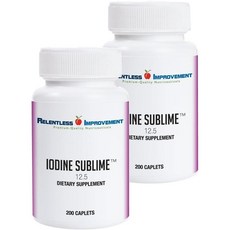 리렌트리스 임프루브먼트 요오드 아이오딘 서브라임 12.5mg 200캡슐 2팩 Relentless Improvement Iodine Sublime 12.5mg, 2개, 200정
