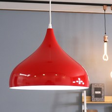 베스킨 1등 펜던트 식탁등 식탁조명 (램프별도구매), 1개, 레드