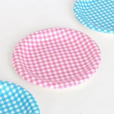 컬러 종이접시 10개입 18cm 핑크 포장용 간편 식기류