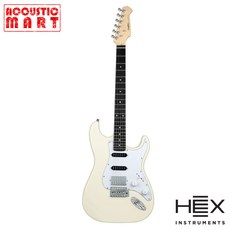 헥스 일렉기타 E50 TRD G/IV 유광 아이보리 입문용 연습용 전자기타, 1개