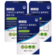 빼빼템 그레이드A 100% 생 블루베리 퓨레 100 스틱, 3개, 280g