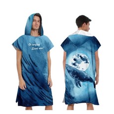 衝浪潛水吸水海灘巾男女通用, 藍