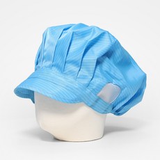 크린룸 모자 ( 여성용 ) 투피스 모자 무진모 방진모 제전모, 스카이블루, 1개