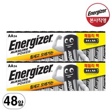 에너자이저 알카라인 AA 건전지, 48개입, 1개