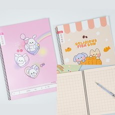 쓰기공책 여아 10칸 160P 글쓰기연습 글자연습장 유아한글공부 한글쓰기 국어공책, 혼합