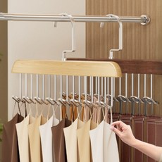 360도 회전 28cm 다용도 회전가능 옷걸이 연한나무색, 360도 회전 28cm 다용도 회전가능 옷걸이 연한나무, 1개
