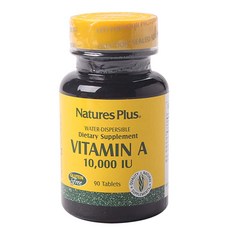 Natures Plus 無麩質維生素A錠 10000IU, 1瓶, 90顆
